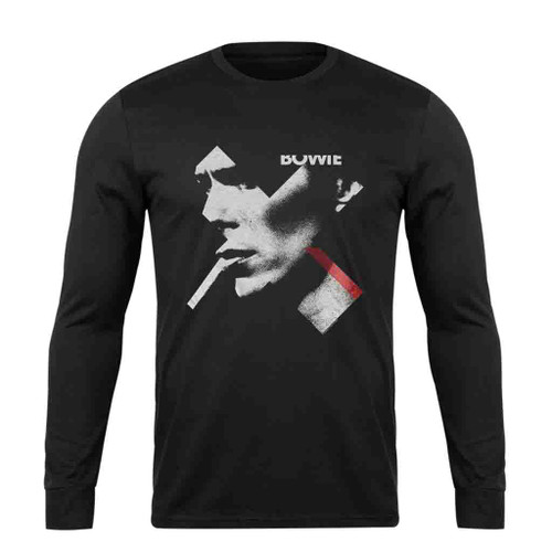 David Bowie Smoke Red Long Sleeve T-Shirt Tee
