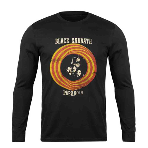 Black Sabbath Paranoid Logo Long Sleeve T-Shirt Tee