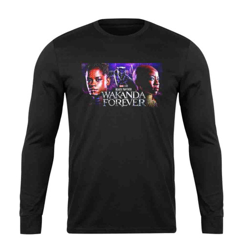 Black Panther 2 Ii Sequel Wakanda Forever Logo Art Long Sleeve T-Shirt Tee