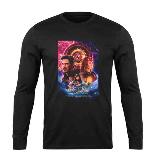 2022 Doctor Strange In The Multiverse Of Madness Movie Film Poster Wanda Benedict Cumberbatch Long Sleeve T-Shirt Tee