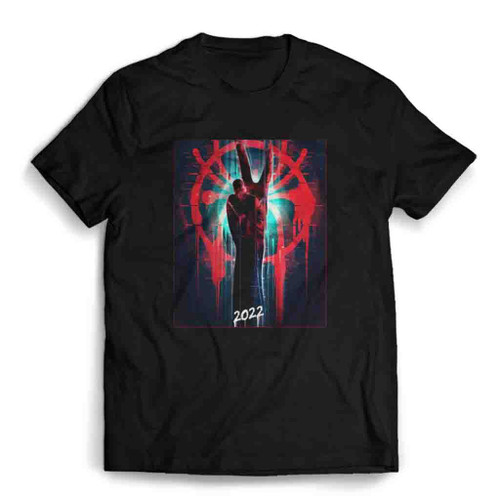 Spiderman Across The Spider Verse Part One New Logo Peace Sign Movie Mens T-Shirt Tee