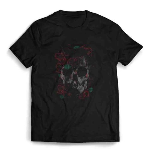 Skull Roses Mens T-Shirt Tee