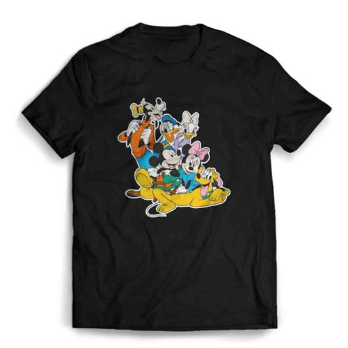 Mickey And Friends Minnie Donald Daisy Goofy Pluto Mens T-Shirt Tee