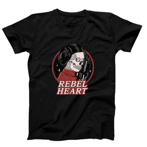Rebel Princess Leia Skull Heart Man's T-Shirt Tee