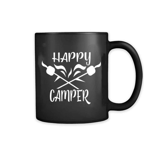 Happy Camper Camping Hiking Travel Logo Art Mug