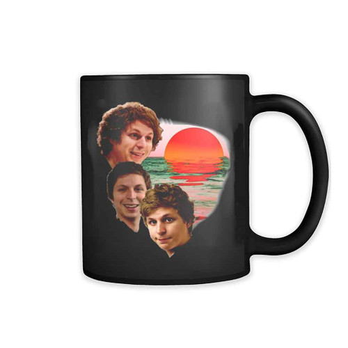 3 Cera Sunset Michael Cera Scott Pilgrim Wolf Moon Memeironic Mug