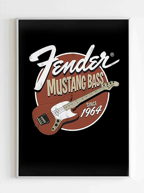 Fender Mustang Bass Design Poster