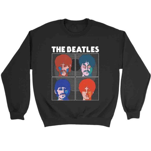 The Beatles Band 4 Heads Logo Sweatshirt Sweater