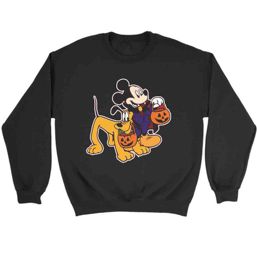Mickey And Pluto Halloween Sweatshirt Sweater