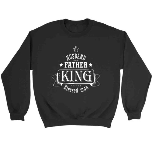 Husband King Blessed Man Logo Sweatshirt Sweater
