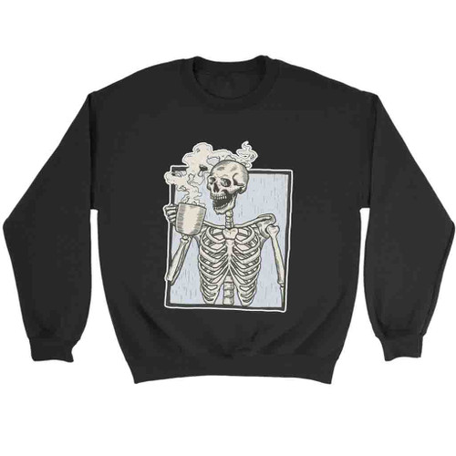 Hot Coffee Skeleton Sweatshirt Sweater