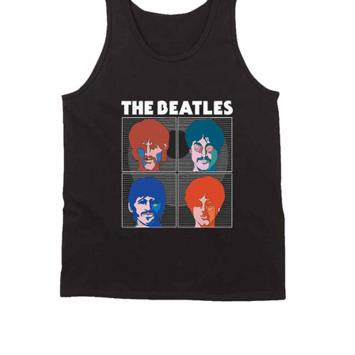 The Beatles Band 4 Heads Logo Tank Top