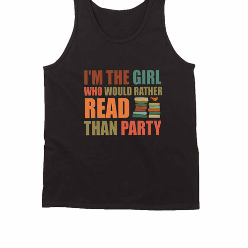 Not A Party Girl Book Reader Funny Tank Top