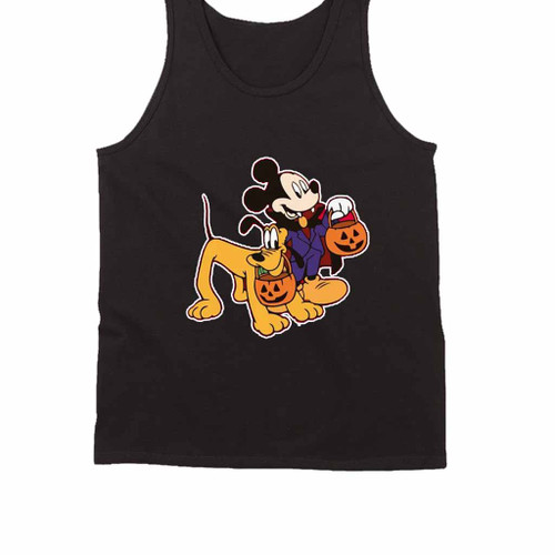 Mickey And Pluto Halloween Tank Top