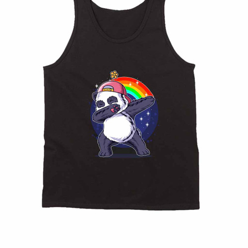 Dabbing Panda Animal Rainbow Funny Tank Top