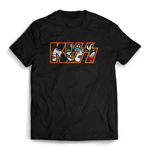 Kiss Band Logo Graphic Rock Heavy Metal Gene Simmons Mens T-Shirt Tee