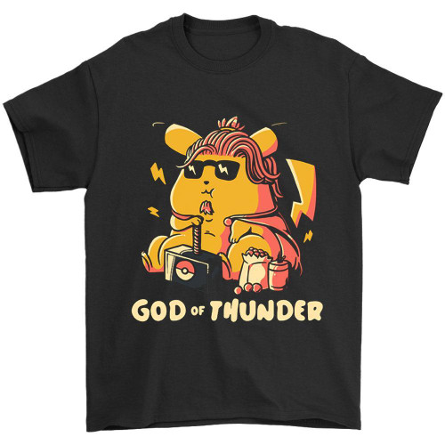 God Of Thunder Man's T-Shirt Tee God Of Thunder Man's T-Shirt Tee