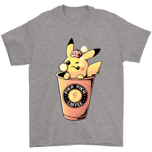 Pika Pika Coffee Man's T-Shirt Tee