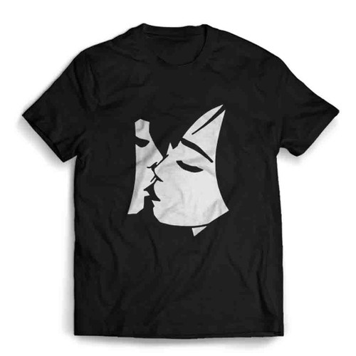 Lesbian Kissing Portrait Mens T-Shirt Tee
