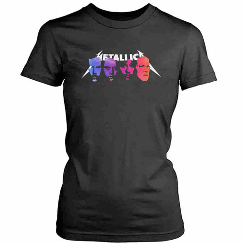 Metallica Band Four Member Retro Womens T-Shirt Tee