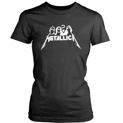 Metallica Rock Band Four Member Basic Womens T-Shirt Tee