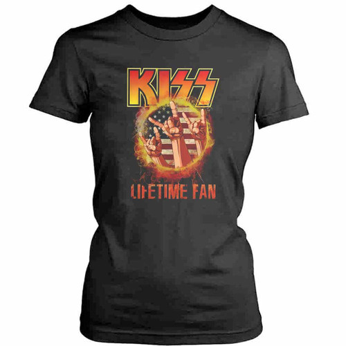 Kiss Lifetime Fan Band Rock Heavy Metal Womens T-Shirt Tee