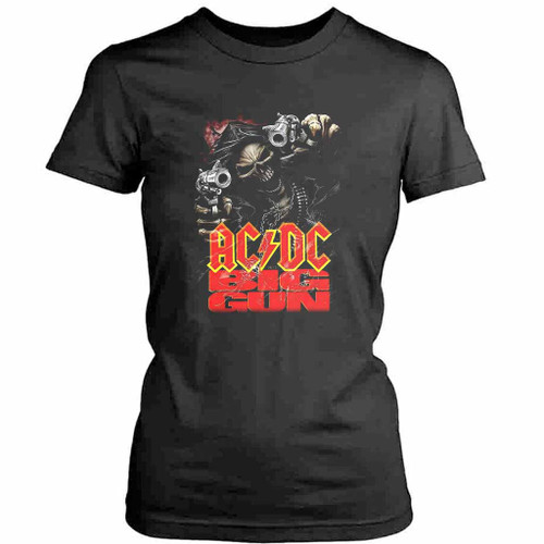 Acdc Big Gun Womens T-Shirt Tee