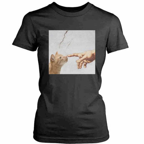 Michelangelo Creation Of Adam Womens T-Shirt Tee Michelangelo Creation Of Adam Womens T-Shirt Tee