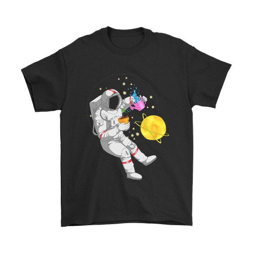 Astronaut Go Green Space Art Drawing Man's T-Shirt Tee