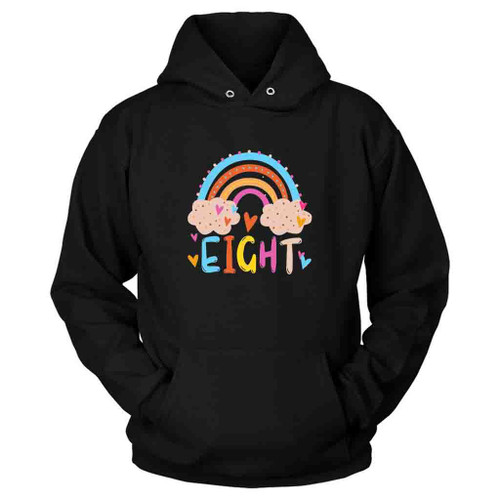 Personalized Birthday Eight Year Old Rainbow Hoodie
