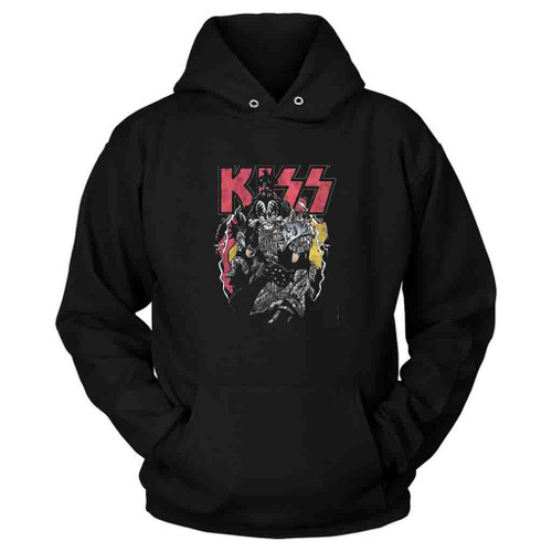 Retro Samurai Graphic Kiss Band Hoodie