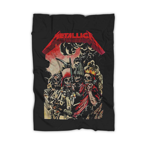 Metallica Skull Group Tour 2022 Vintage Blanket