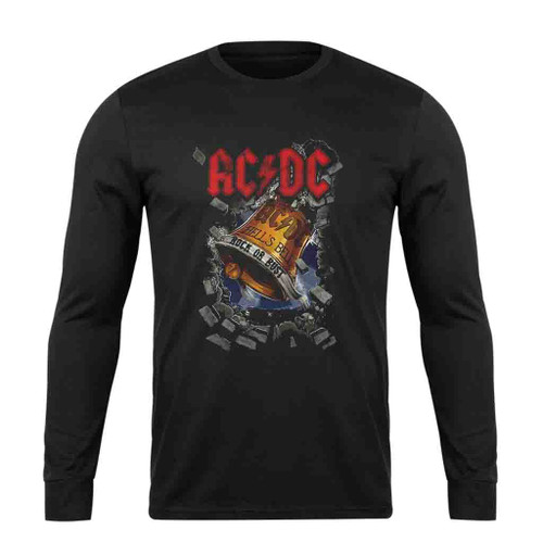 Acdc Hells Bell Rock Or Bust Long Sleeve T-Shirt Tee