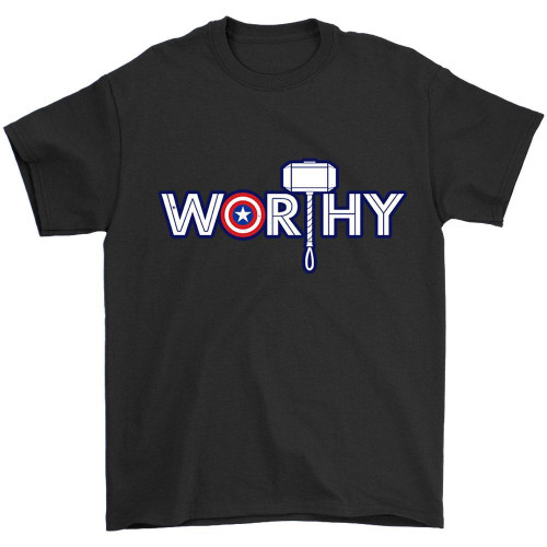 Captain America Is Worthy Man's T-Shirt Tee