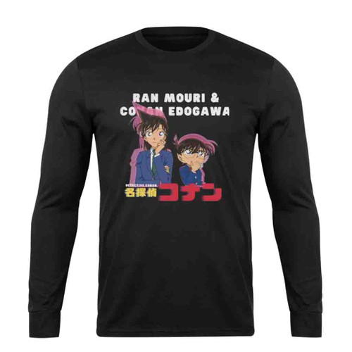 Detective Conan Anime Case Closed Conan Edogawa Ran Mori Long Sleeve T-Shirt Tee