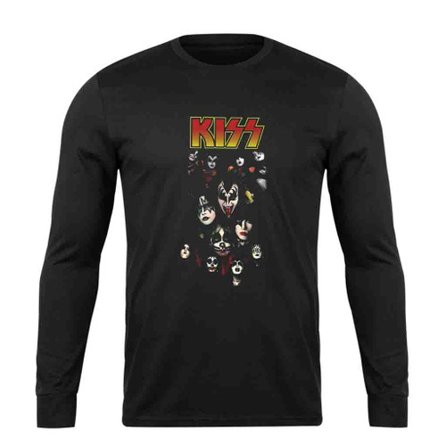 Kiss Band Vintage Rock Heavy Metal Long Sleeve T-Shirt Tee