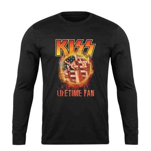 Kiss Lifetime Fan Band Rock Heavy Metal Long Sleeve T-Shirt Tee