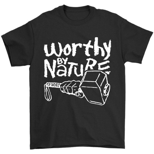 Worthy By Nature Thor Hammer Man's T-Shirt Tee