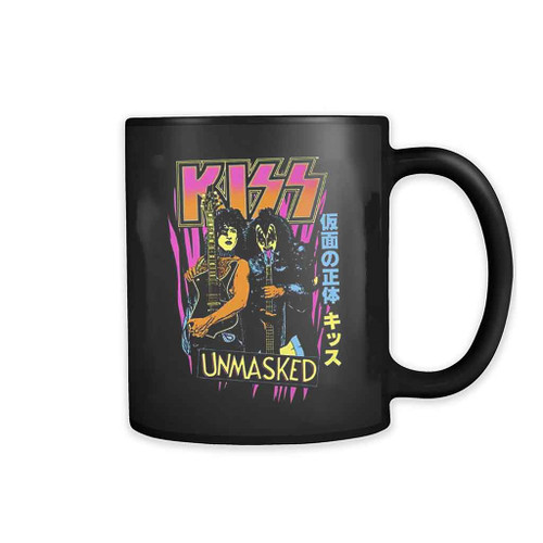 Retro Unmasked Kanji Graphic Kiss Band Mug