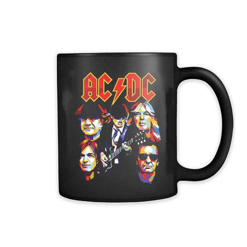 Acdc Retro Vintage Graphic Design Mug