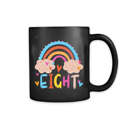 Personalized Birthday Eight Year Old Rainbow Mug