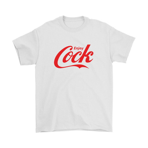 Enjoy Cock Funny Cocacola Parodi Man's T-Shirt Tee