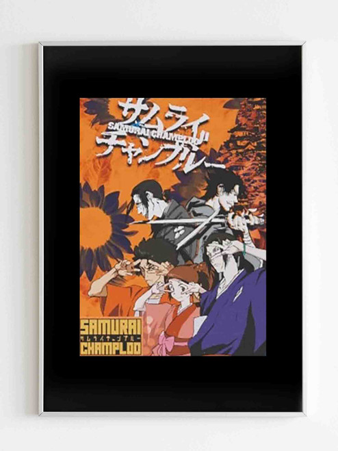 Anime Vintage Sunflower Samurai Poster