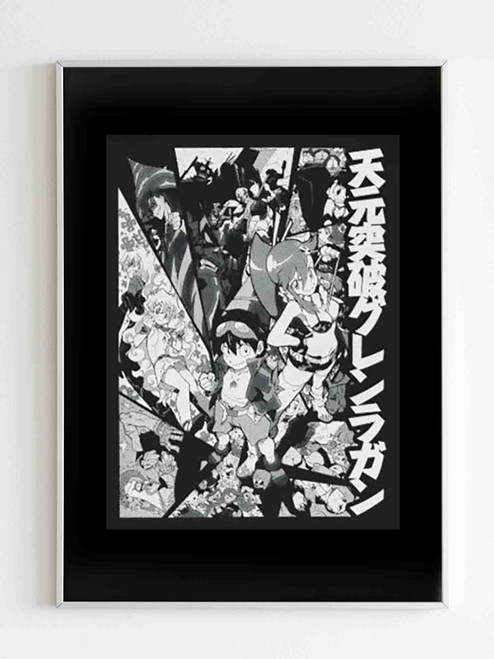 Gurren Lagann Anime Kamina Simon Gurren Lagann Yoko Poster