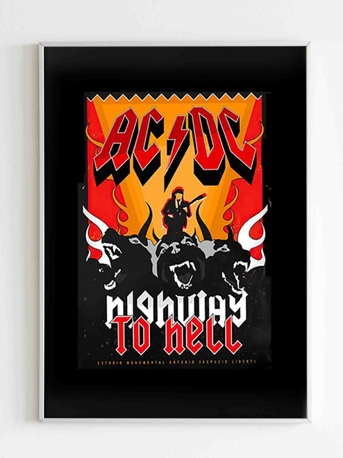 Highway To Hell Acdc Retro Vintage Poster