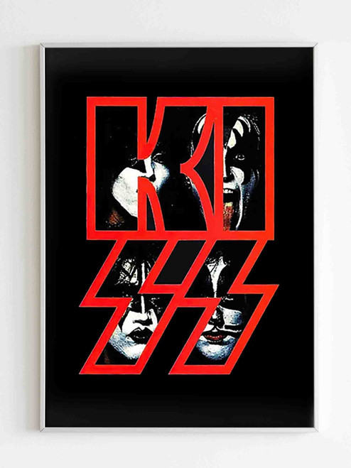 Kiss Band Text Logo Rock Heavy Metal Poster