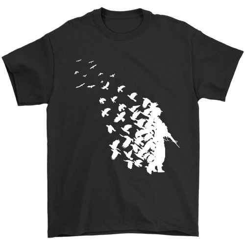 Banksy Soldier Peace Pigeons Hipster Man's T-Shirt Tee