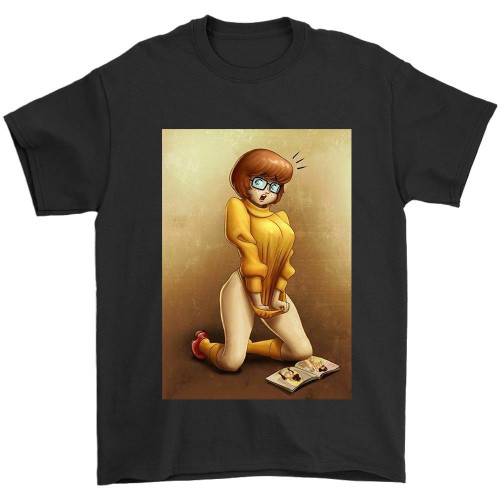 Naughty Velma Dinkley Scooby Doo Looking Magazine Man's T-Shirt Tee