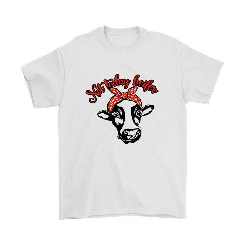 Cow With Bandana Not Today Heifer Man's T-Shirt Tee