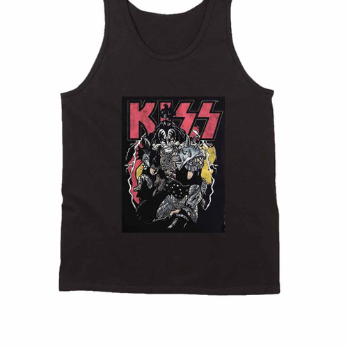 Retro Samurai Graphic Kiss Band Tank Top